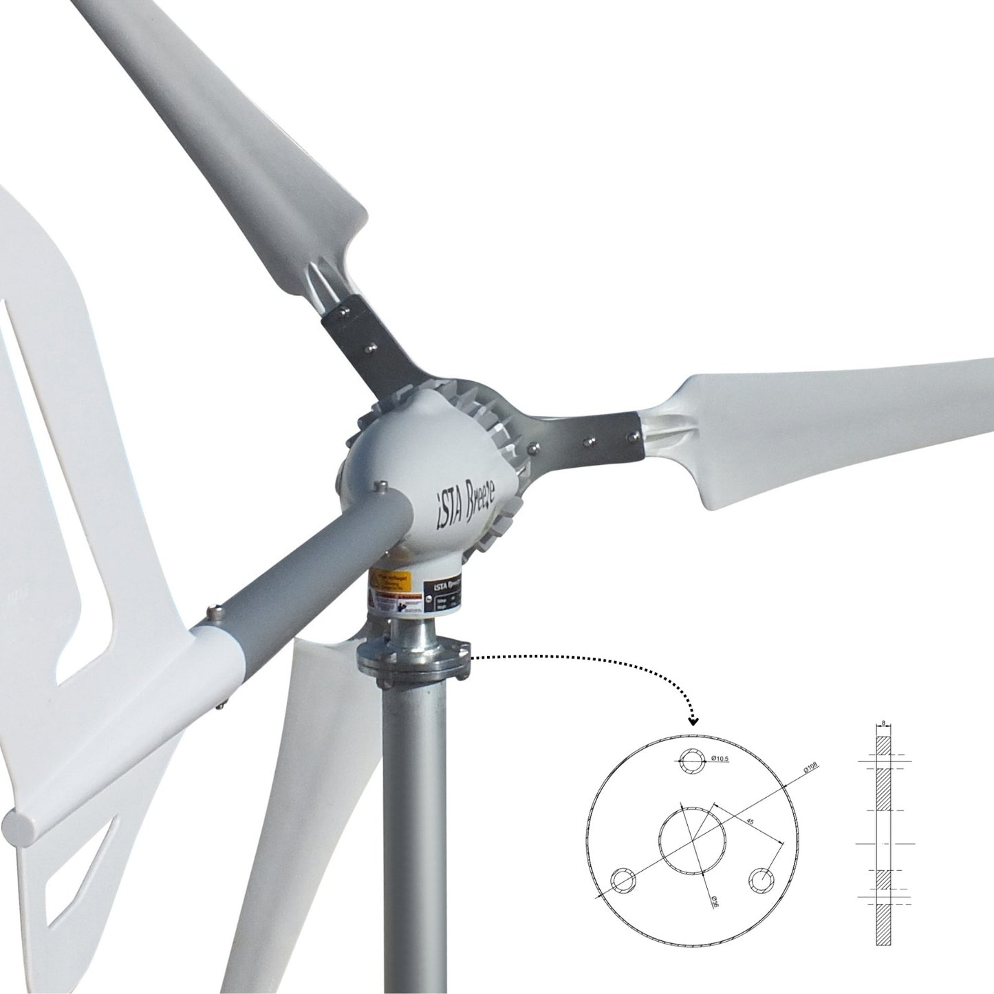 İ-700 12V/24V/48V Rüzgar Türbini İSTA-BREEZE