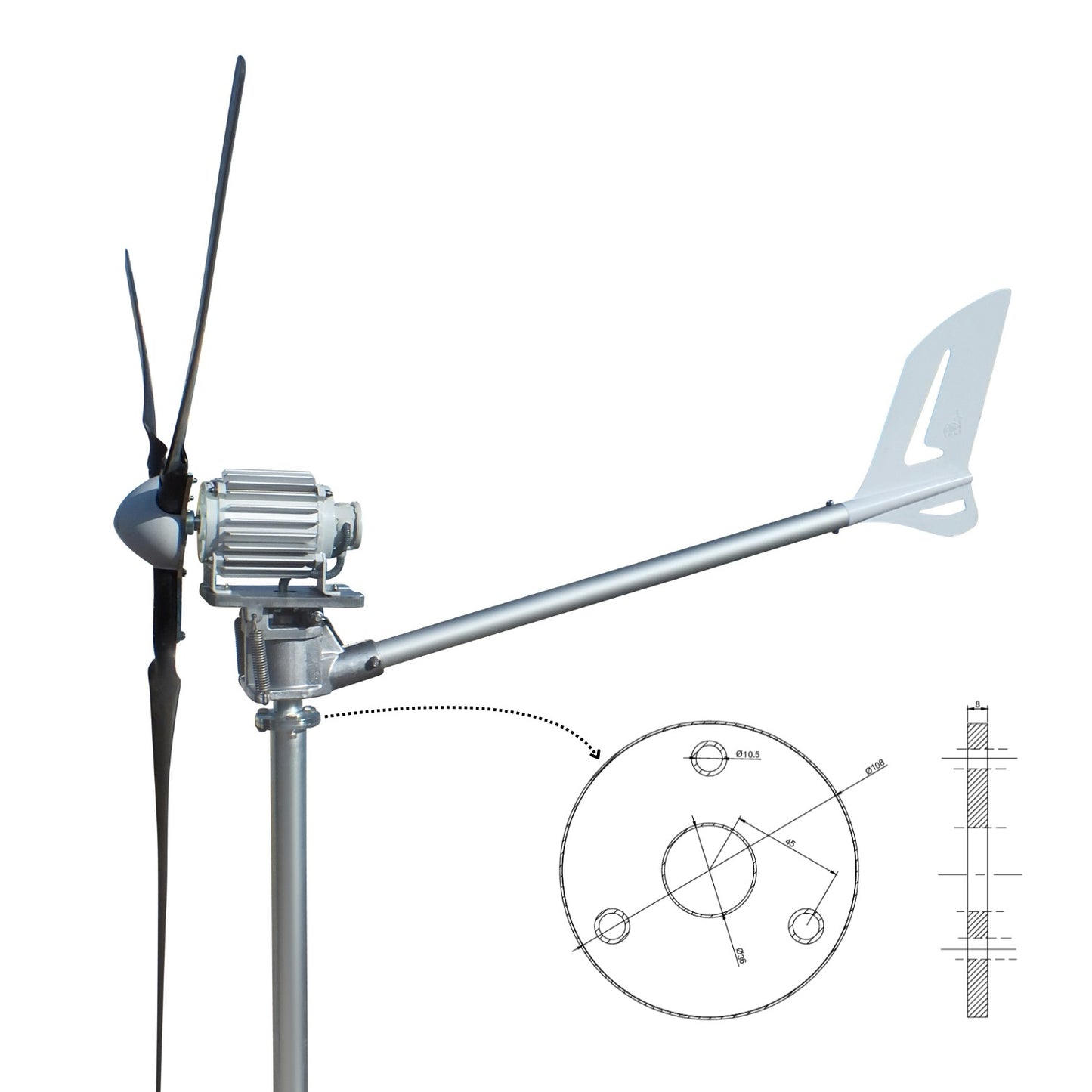 1500 24V Rüzgar Türbini Windsafe Korumalı İSTA-BREEZE