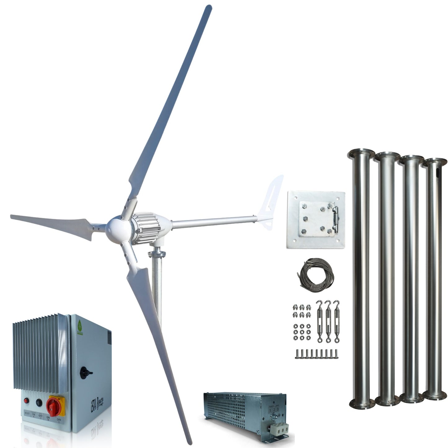 Set İ-1500W 24V/48V Rüzgar Türbini + Wind Pro Şarj Kontrol Cihazı iSTA-BREEZE