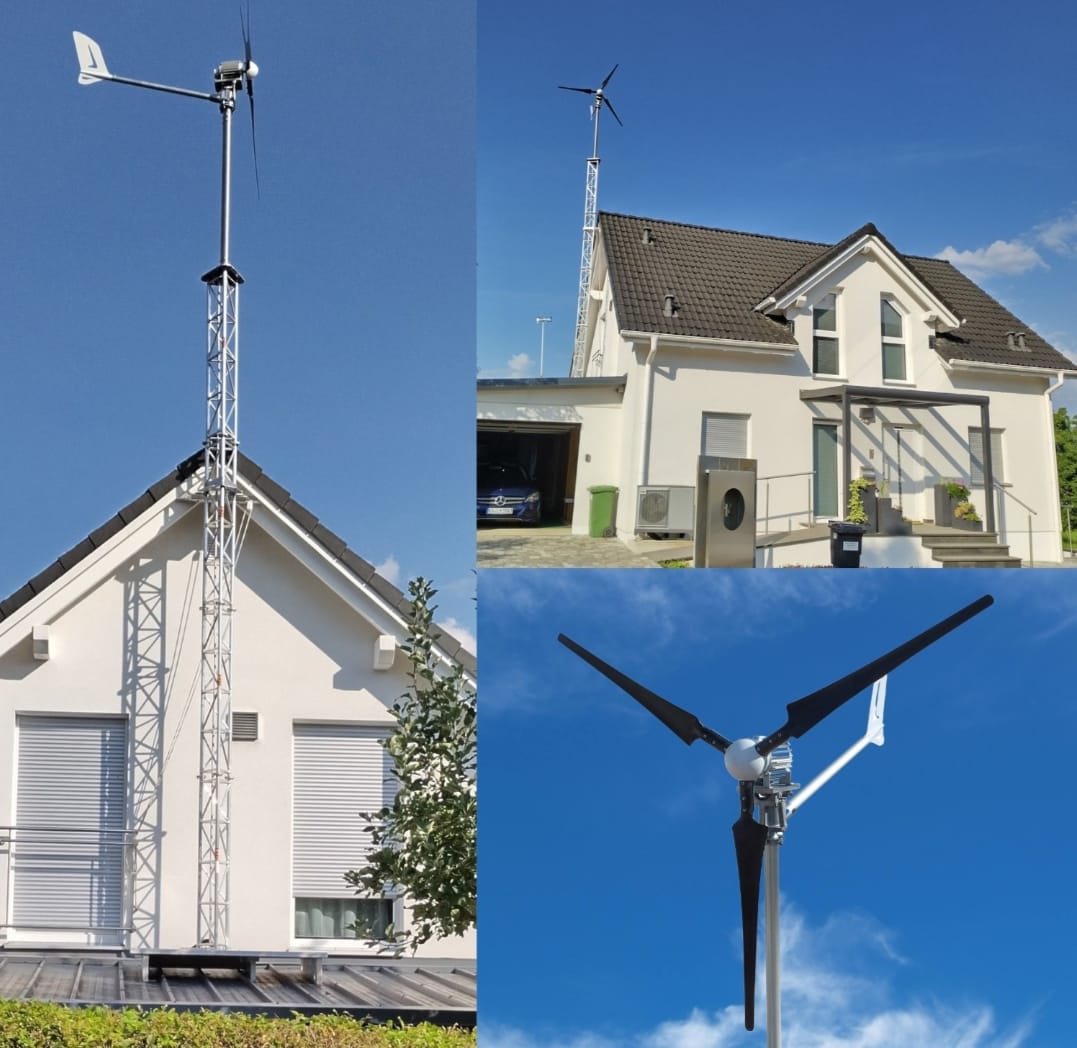 Set 1500W 24V Windsafe Korumalı Rüzgar Türbini + Wind Pro Şarj Kontrol Cihazı iSTA-BREEZE