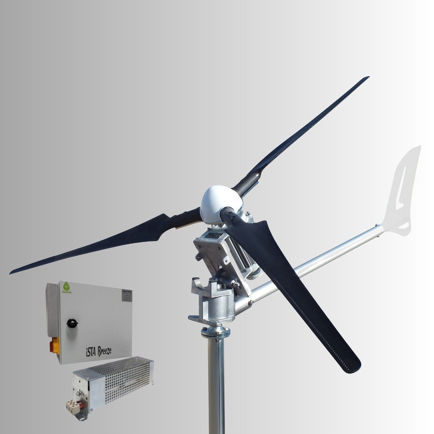 Set 1500W 24V Windsafe Korumalı Rüzgar Türbini + Wind Pro Şarj Kontrol Cihazı iSTA-BREEZE