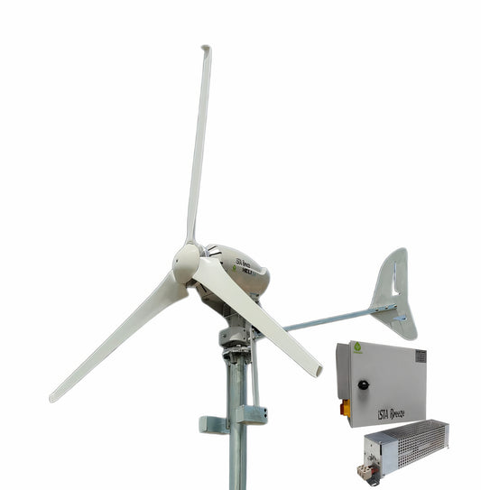 Set Heli 2kw 48v Rüzgar Türbini + Wind Pro Şarj Kontrol Cihazı iSTA-BREEZE