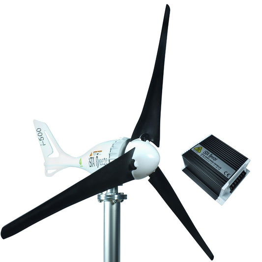 Set İ-500 12V/24V Rüzgar Türbini +Hibrit Şarj Kontrol Cihazı  İSTA-BREEZE