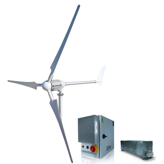 Set İ-1000W 24V/48V Rüzgar Türbini + Wind Pro Şarj Kontrol  Cihazı iSTA-BREEZE